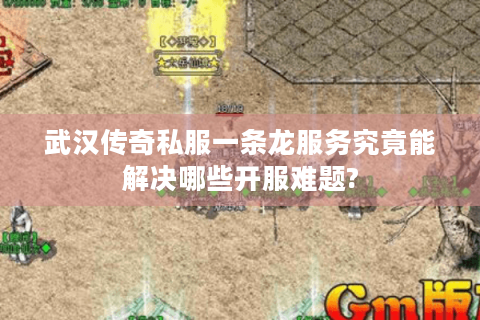 武汉传奇私服一条龙服务究竟能解决哪些开服难题?