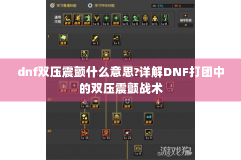 dnf双压震颤什么意思?详解DNF打团中的双压震颤战术