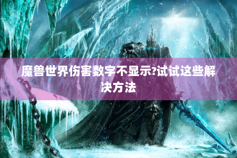 魔兽世界伤害数字不显示?试试这些解决方法