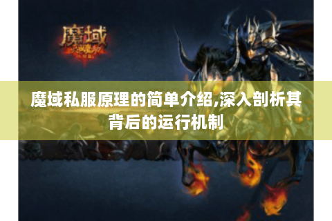 魔域私服原理的简单介绍,深入剖析其背后的运行机制