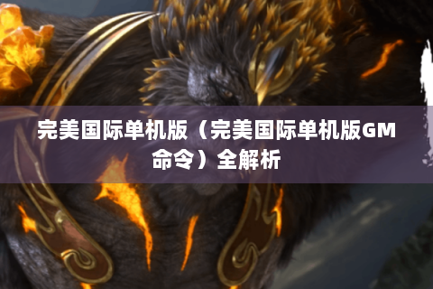 完美国际单机版（完美国际单机版GM命令）全解析