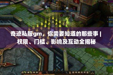 奇迹私服gm，你需要知道的那些事 | 权限、门槛、影响及互动全揭秘