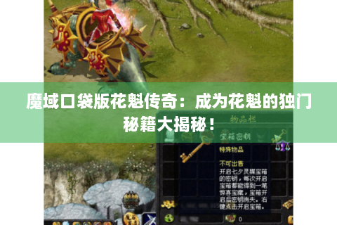 魔域口袋版花魁传奇：成为花魁的独门秘籍大揭秘！