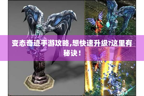 变态奇迹手游攻略,想快速升级?这里有秘诀！