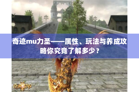 奇迹mu力圣——属性、玩法与养成攻略你究竟了解多少？