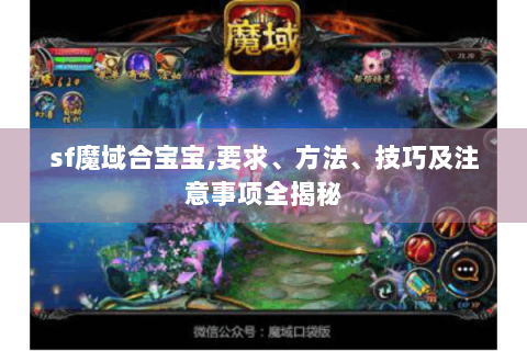 sf魔域合宝宝,要求、方法、技巧及注意事项全揭秘