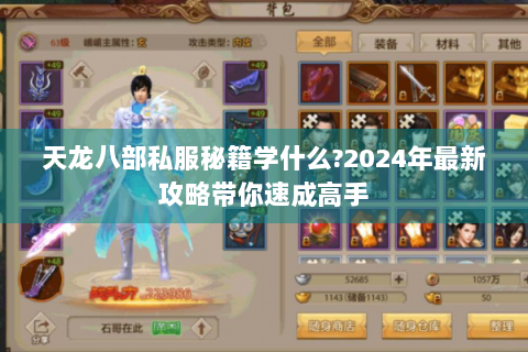 天龙八部私服秘籍学什么?2024年最新攻略带你速成高手