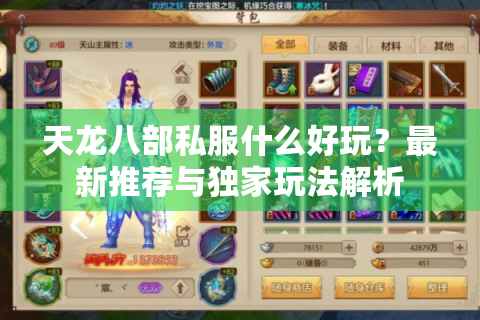 天龙八部私服什么好玩？最新推荐与独家玩法解析