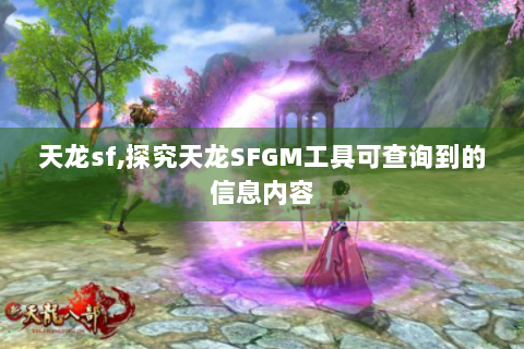 天龙sf,探究天龙SFGM工具可查询到的信息内容