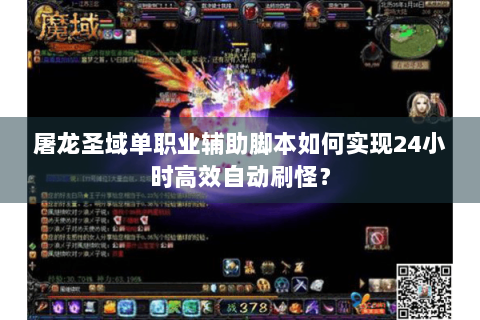 屠龙圣域单职业辅助脚本如何实现24小时高效自动刷怪？