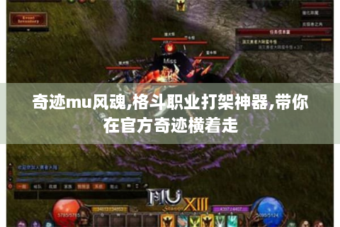 奇迹mu风魂,格斗职业打架神器,带你在官方奇迹横着走