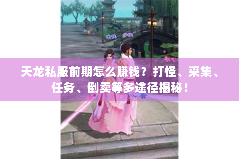 天龙私服前期怎么赚钱？打怪、采集、任务、倒卖等多途径揭秘！