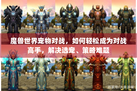 魔兽世界宠物对战，如何轻松成为对战高手，解决选宠、策略难题