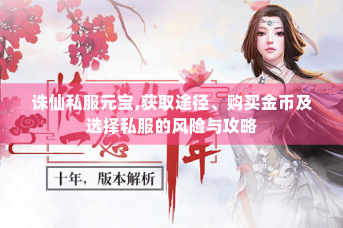 诛仙私服元宝,获取途径、购买金币及选择私服的风险与攻略