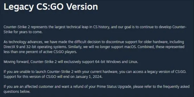 《CS:GO》紧急维护！饰品交易暂停，修复进行中